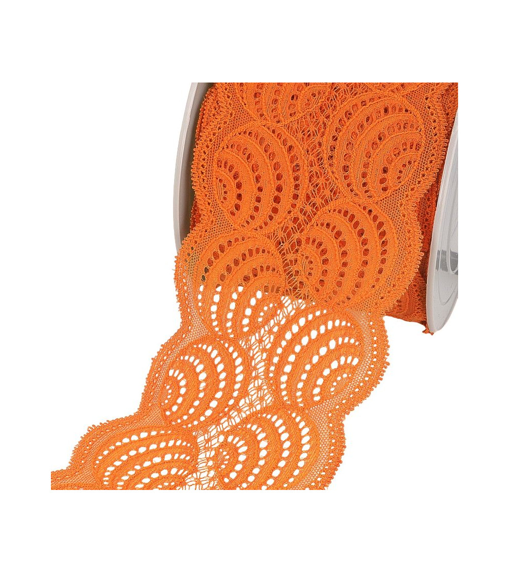 Spool 15m Elastic Lace Orange 100mm