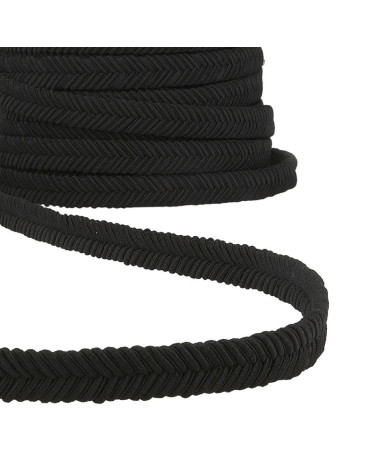 Bobine 15m Galon chevrons Noir 15mm