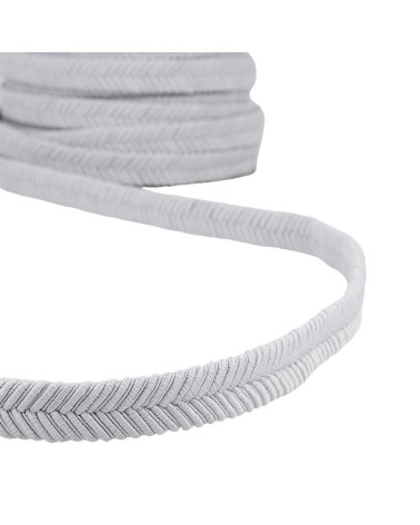 15-m-Rolle Hellgraues Fischgrätengeflecht, 15 mm