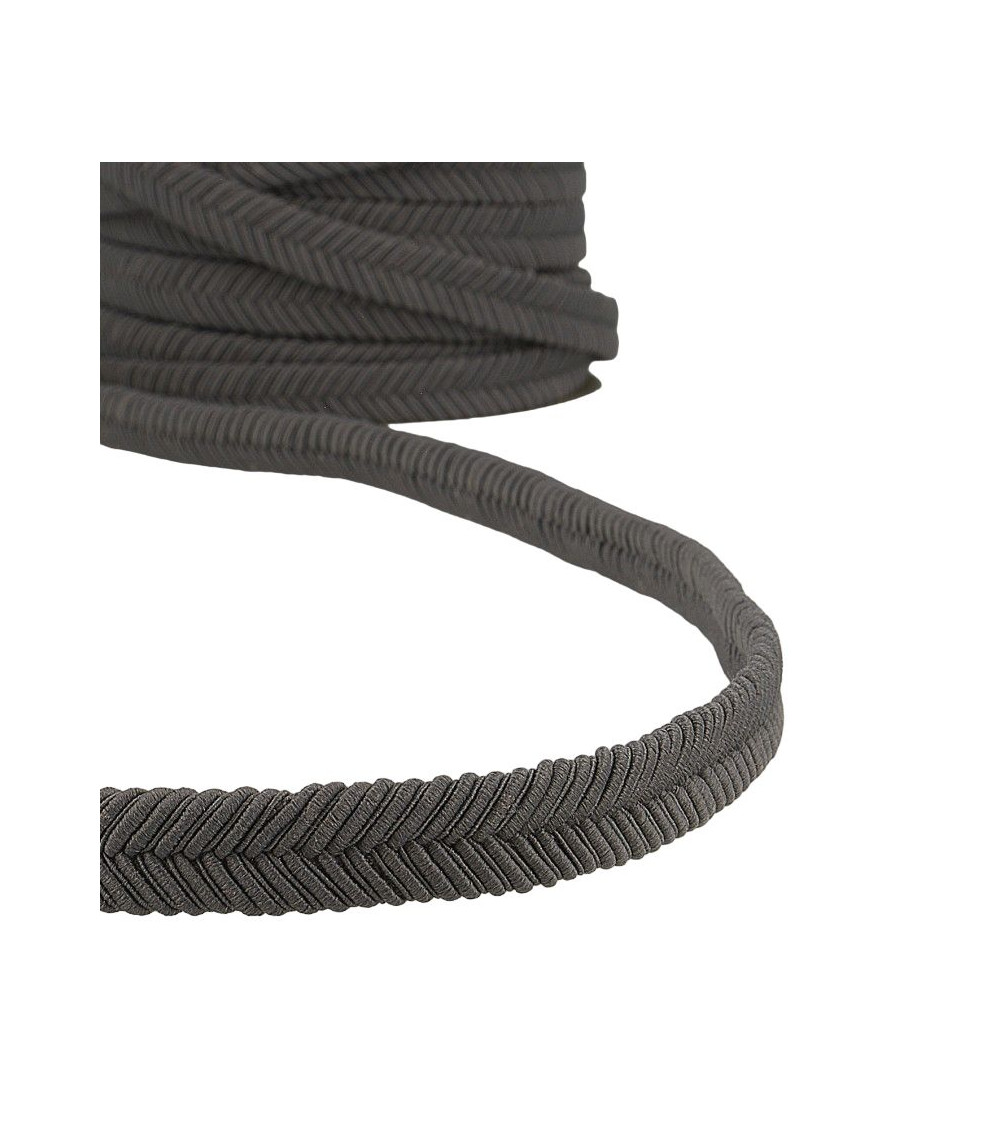 Bobine 15m Galon chevrons Gris foncé 15mm