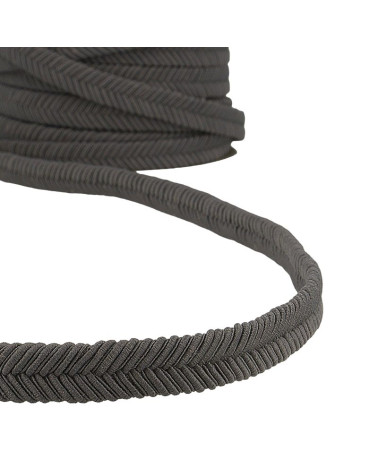 15m reel Dark gray herringbone braid 15mm