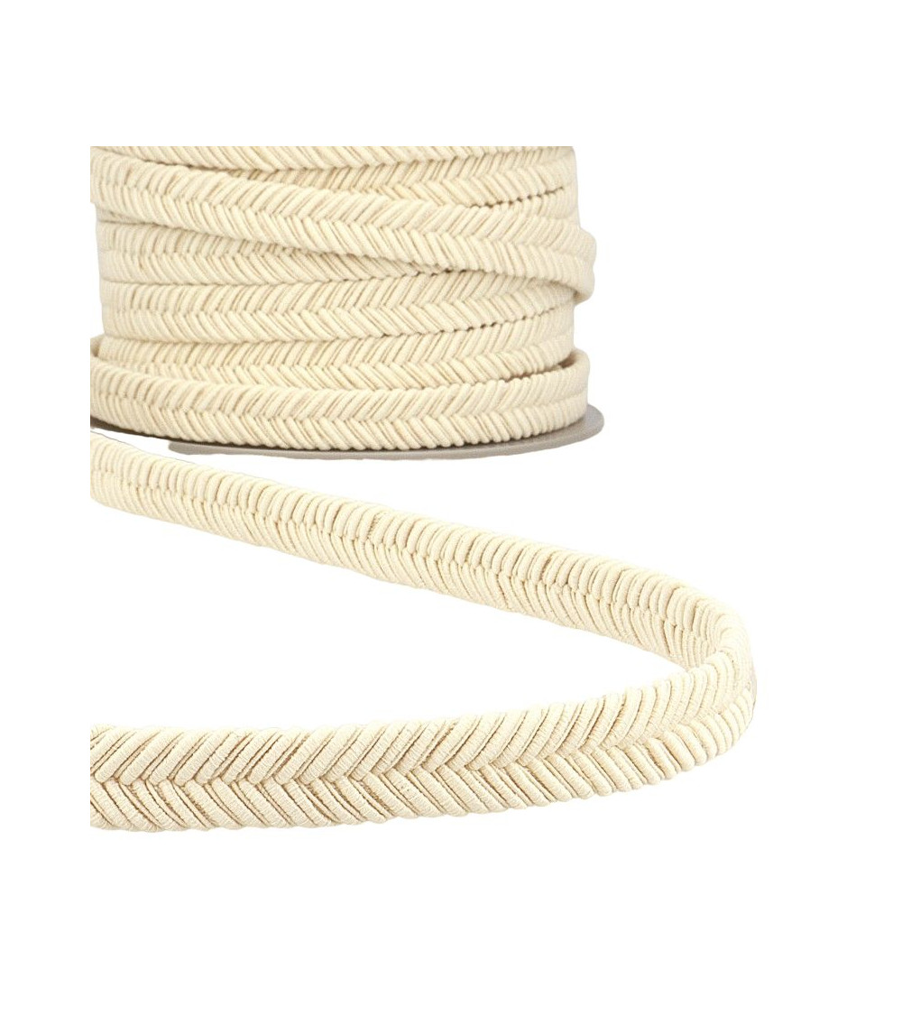 15m reel of ecru herringbone braid 15mm