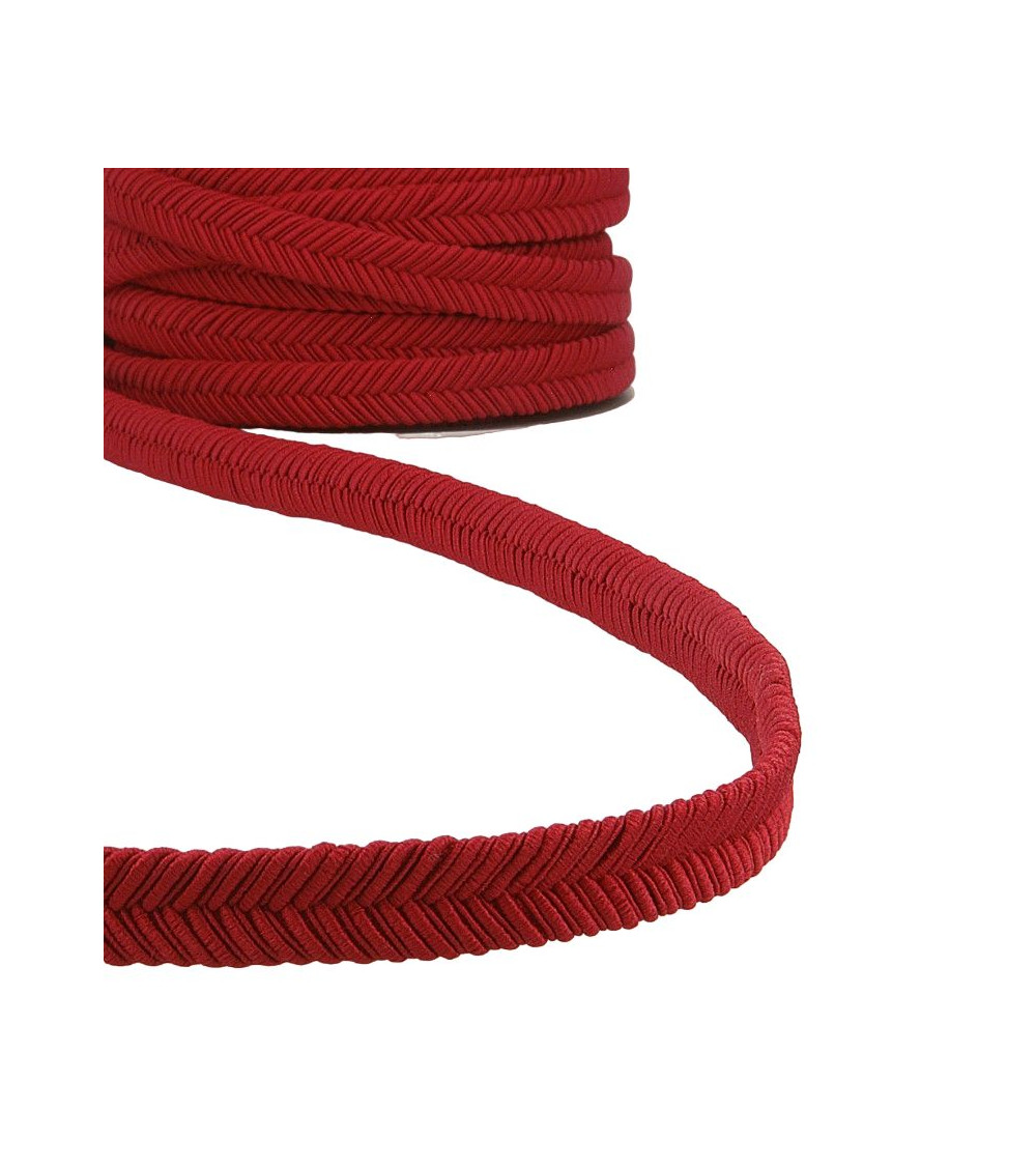 Bobine 15m Galon chevrons Bordeaux 15mm