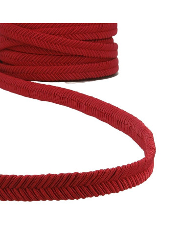15-m-Rolle Burgunderrotes Fischgrätengeflecht, 15 mm