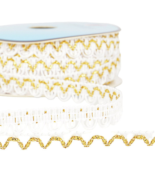 25m spool Galon dress metallic thread Light ecru 14mm