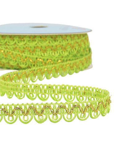 Spool 25m Dress braid metallic thread Anise green 14mm