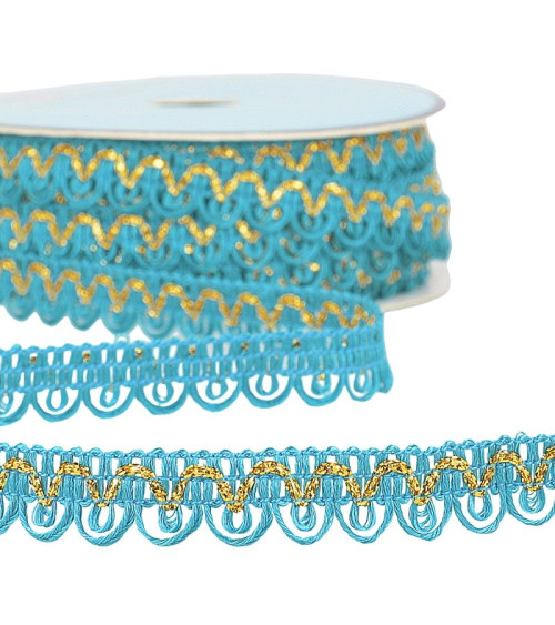 Spool 25m Galon dress metallic thread Blue Steel 14mm