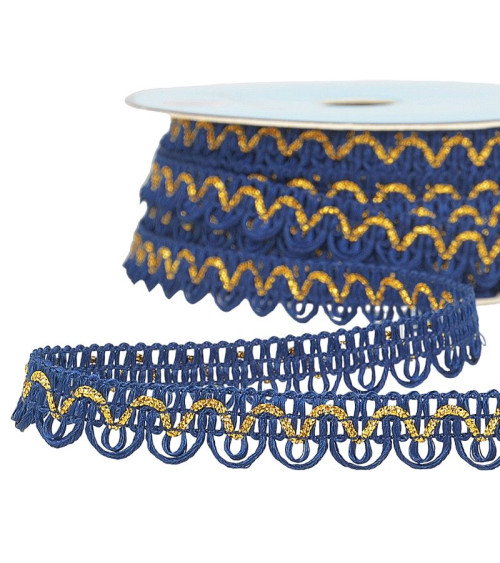 25m spool Galon dress metallic thread Navy blue 14mm