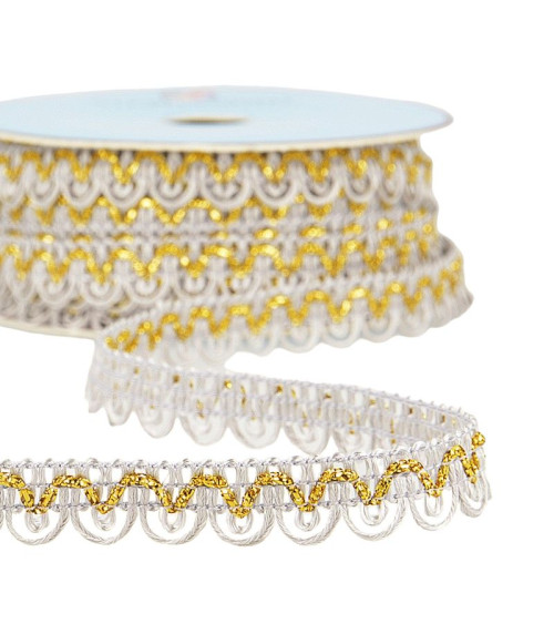 25m spool Galon dress metallic thread Light Gray 14mm