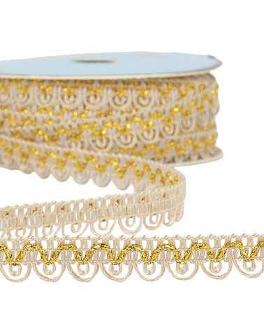 25m spool of metallic linen thread dress braid 14mm