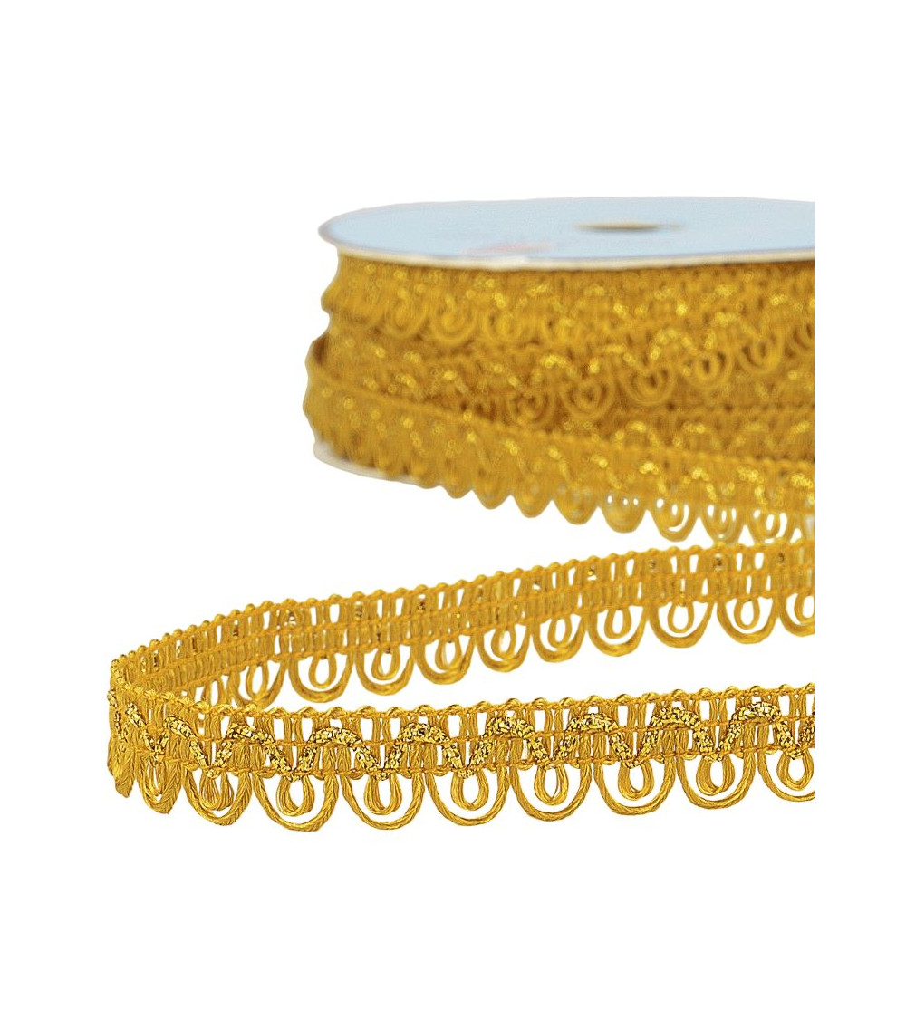 25m spool of metallic thread dress braid Copper 14mm