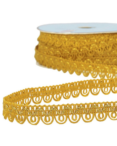 25m spool of metallic thread dress braid Copper 14mm