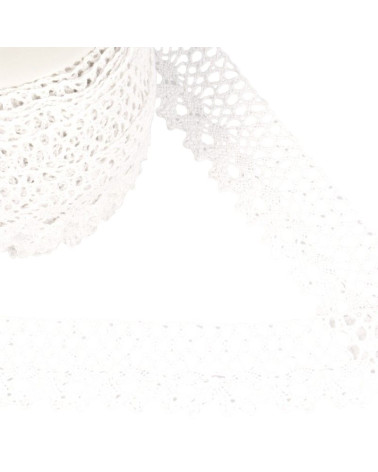 25m Spool of White Lace 35mm