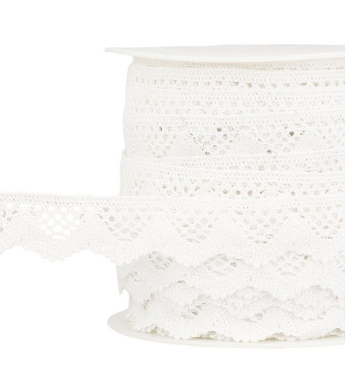 25m spool White wave lace 20mm