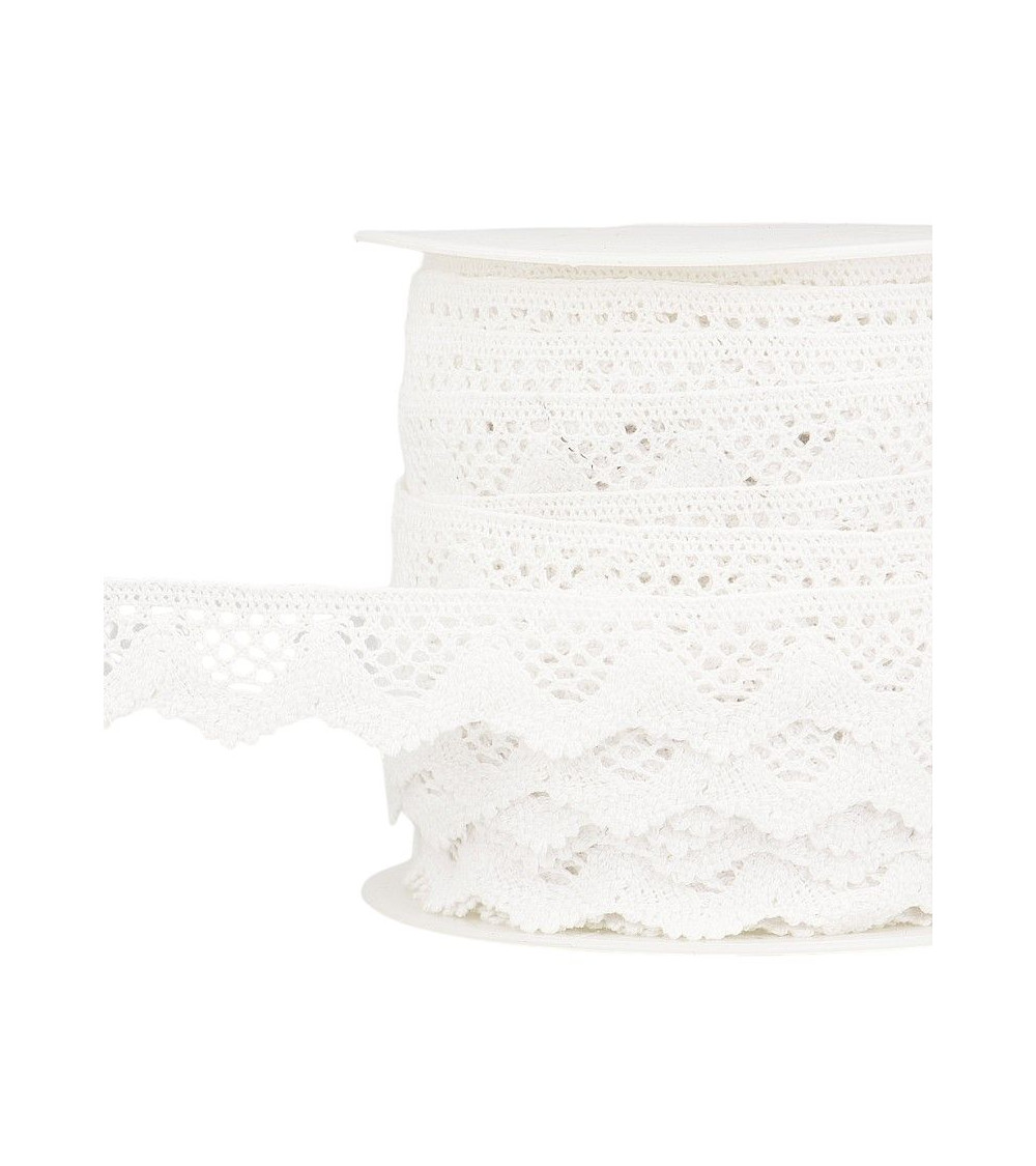 25m spool White wave lace 20mm
