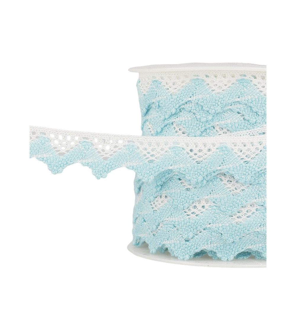 Spool 25m Lace Waves White/Blue Steel 20mm