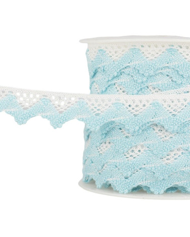 Spool 25m Lace Waves White/Blue Steel 20mm