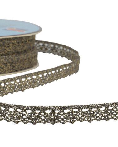 Bobina da 25 m Laccio metallizzato Nero 10 mm