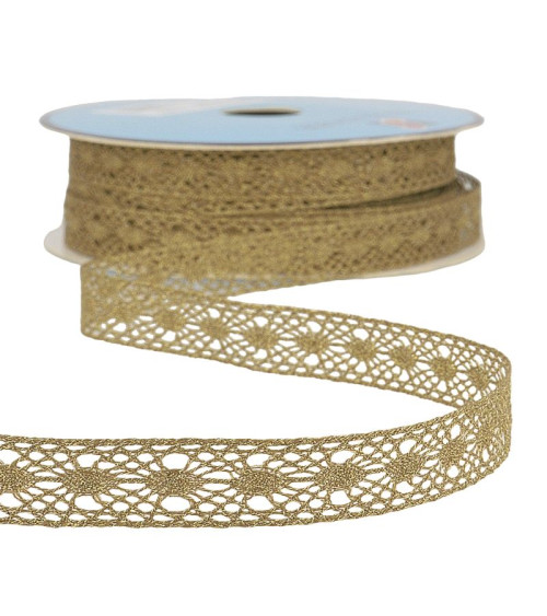 25m spool Copper metallic lace 14mm