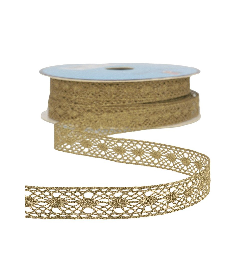 25m spool Copper metallic lace 14mm