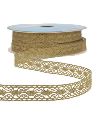 25m spool Copper metallic lace 14mm