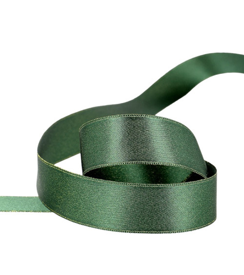 Disquette 25m Satin scintillant Vert Bouteille