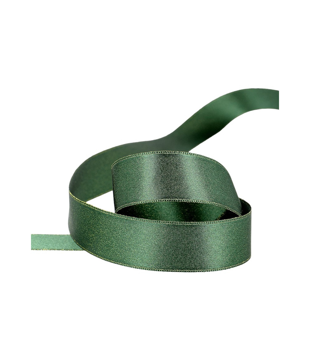 Disquette 25m Satin scintillant Vert Bouteille