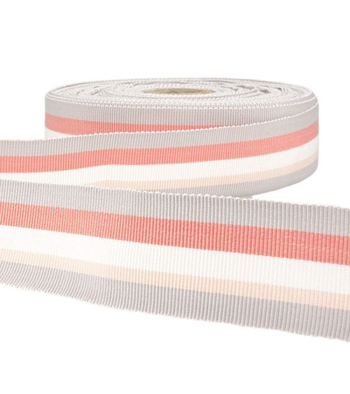 Diskette 25m grosgrain ribbon stripes Light Gray