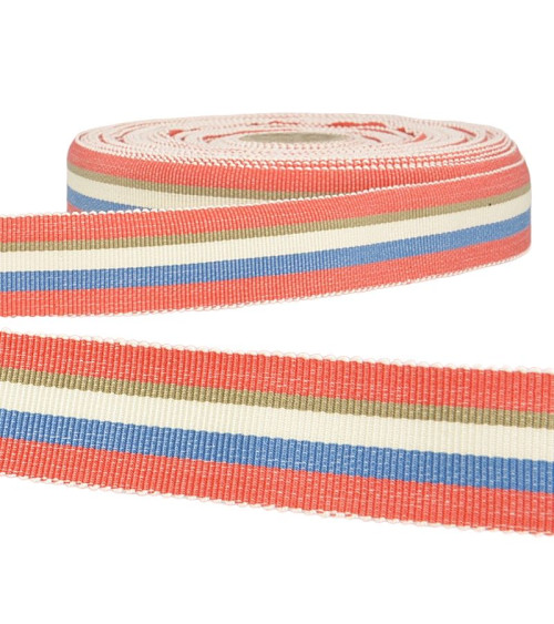 Diskette 25m grosgrain ribbon stripes Red