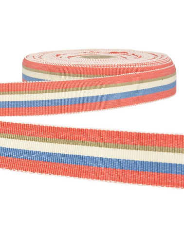 Diskette 25m grosgrain ribbon stripes Red