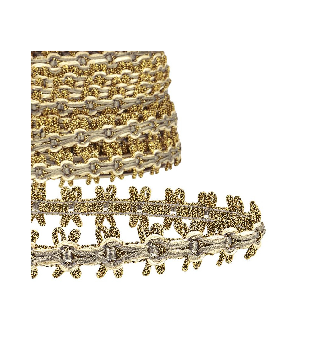 20m reel of 18mm gold braid Medium Grey