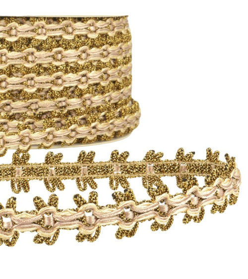 20m reel gold braid 18mm Beige