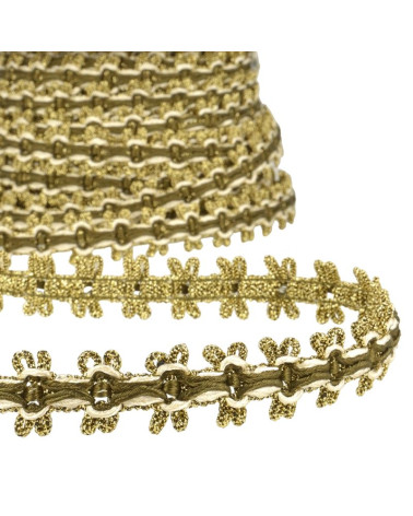 20m reel of 18mm Olive Green gold braid