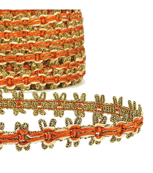20m reel gold braid 18mm Orange