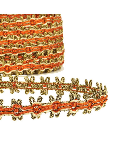 20m reel of 18mm orange gold braid
