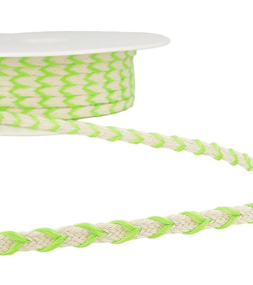 25m reel two-tone braid 6mm Fluorescent green