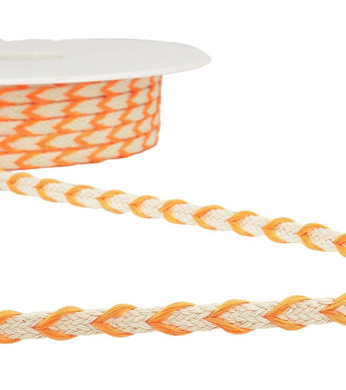 25m reel two-tone braid 6mm Fluorescent orange