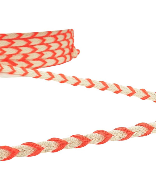 25m reel of two-tone 6mm neon pink braid