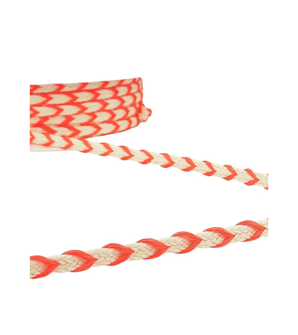 25-m-Rolle mit zweifarbigem 6-mm-Geflecht in Neonrosa