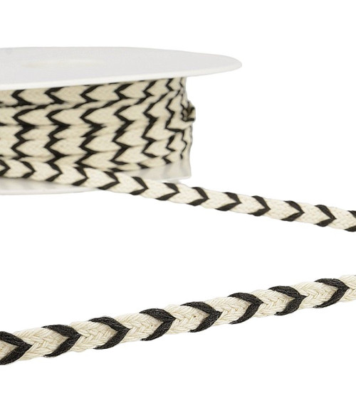 25m reel two-tone braid 6mm Black