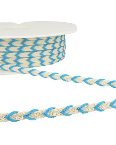 25 m Rolle, zweifarbiges Geflecht, 6 mm, Stahlblau