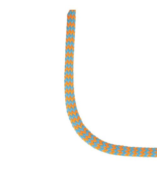 Bobine 25m tresse zigzag 8mm orang fluo/bleu