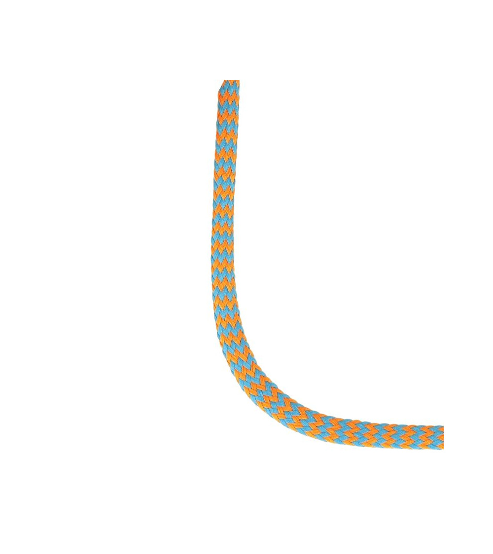 25-m-Spule mit Zickzackgeflecht, 8 mm, Neonorange/Blau