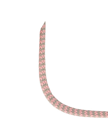 25 m Spule, Zickzackgeflecht, 8 mm, Grau/Rosa