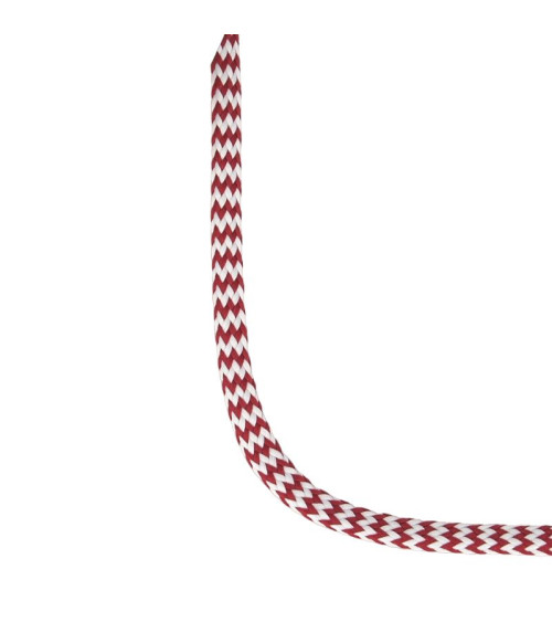 Bobine 25m tresse zigzag 8mm Rouge Bourgogne