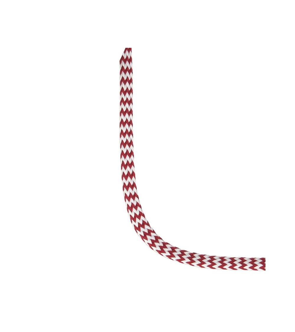 25-m-Spule mit Zickzackgeflecht, 8 mm, Burgunderrot