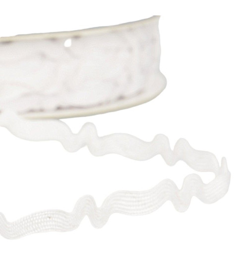 25m reel asymmetrical serpentine 8mm White