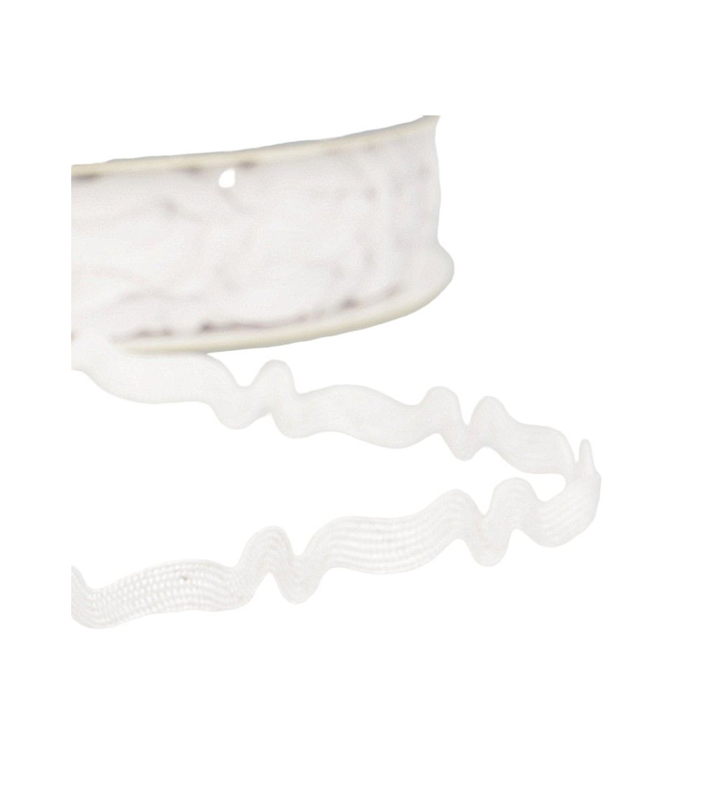 25m reel asymmetrical serpentine 8mm White