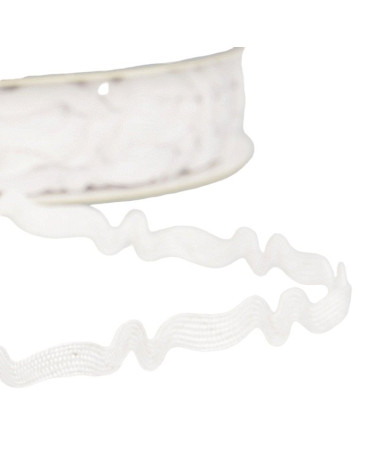 25m reel asymmetrical serpentine 8mm White