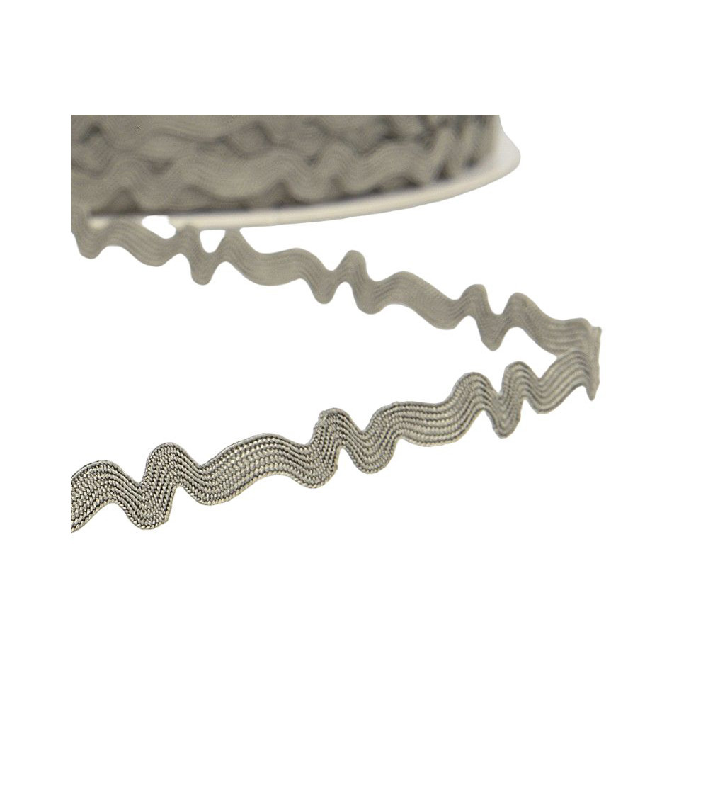 Carrete 25m serpentina asimétrica 8mm Gris